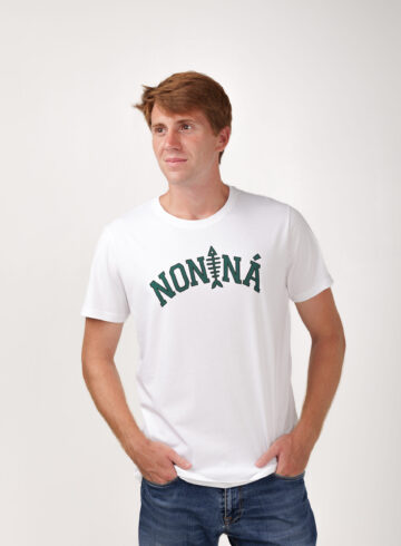 Camiseta College Hombre blanca