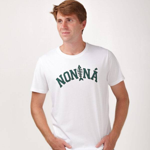 Camiseta College Hombre blanca